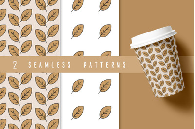 2Autumn seamless patterns