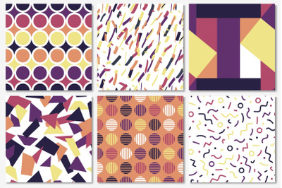 Color abstract seamless patterns