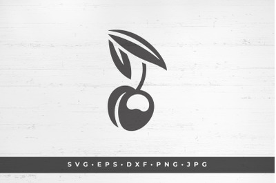 Cherry icon isolated on white background vector illustration. SVG, PNG