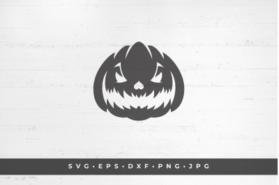 Halloween pumpkin silhouette. Vector illustration. SVG, PNG, DXF, Eps,