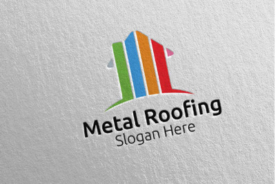 Real Estate Metal Roofing Logo 4