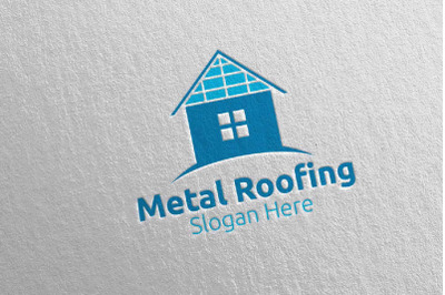 Real Estate Metal Roofing Logo 5