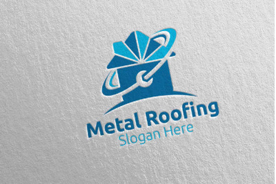 Real Estate Metal Roofing Logo 7