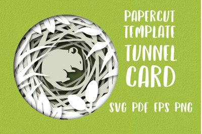 3d card svg Tunnel card svg Papercut template svg Papercraft svg
