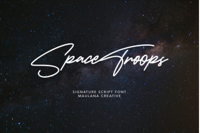 Spacetroops Signature Font