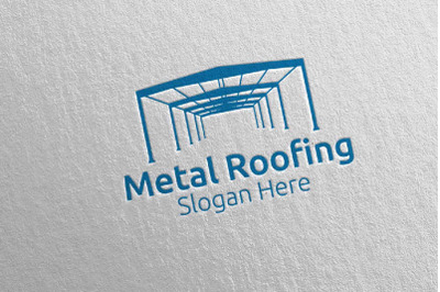 Real Estate Metal Roofing Logo 8