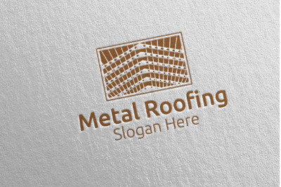 Real Estate Metal Roofing Logo 9