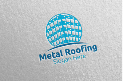 Real Estate Metal Roofing Logo 12