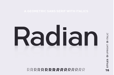 Radian | A Geometric Sans Serif Typeface