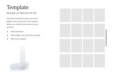 Lip Balm Sticker Label Template | Compatible With Silhouette Studio |