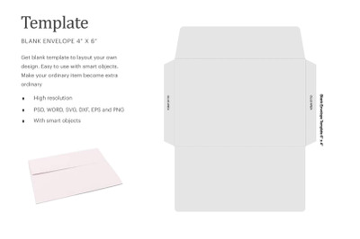 Envelope for 4&quot;x 6&quot; Template| Compatible With Silhouette Studio