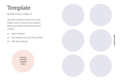 Blank Circle Label 3&quot;| Compatible With Silhouette Studio