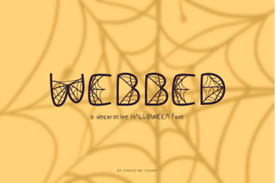 Webbed - a decorative Halloween font