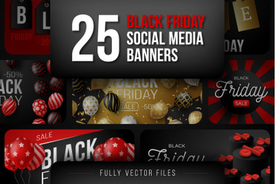 Black Friday Sale Social Media Banners