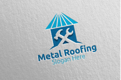 Real Estate Metal Roofing Logo 15