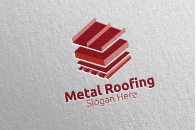 Real Estate Metal Roofing Logo 16