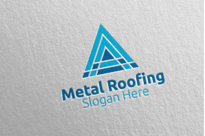 Real Estate Metal Roofing Logo 20