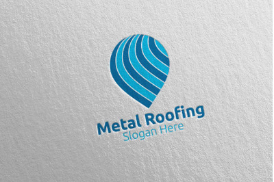 Pin Real Estate Metal Roofing Logo 23