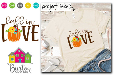 Fall in Love with Fall Pumpkin Fall SVG File