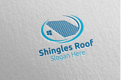 Real estate Shingles Roofing Logo 25