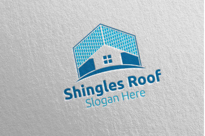 Real estate Shingles Roofing Logo 27