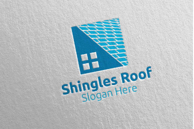 Real estate Shingles Roofing Logo 28