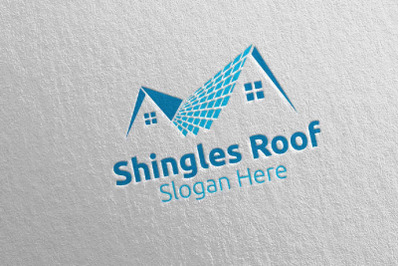 Real estate Shingles Roofing Logo 29