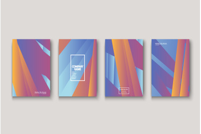 Minimal cover collection design. Colorful pastel neon halftone gradien