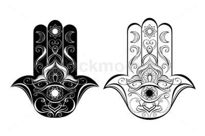 Two Contoured Hands Hamsa