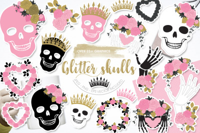 Glitter Skulls