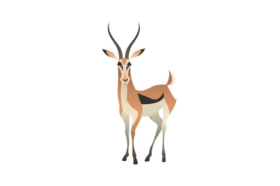 Jungle wild antelope. Gazelle savannah animal, wildlife trendy exotic