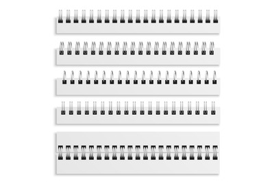 Notebook spiral binding sheets. Iron wired spirals set&2C; diary calendar