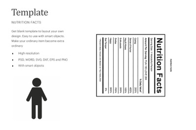 Nutrition Facts | Compatible With Silhouette Studio