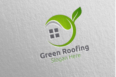 Real estate Green Roofing Logo 31