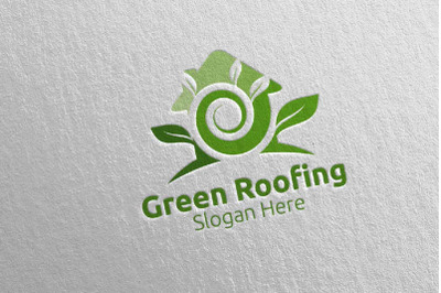 Real estate Green Roofing Logo 37