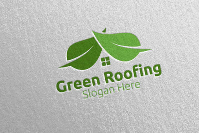 Real estate Green Roofing Logo 39