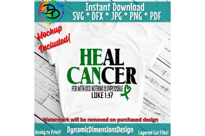 He Can Heal Cancer svg, Kidney Disease, Sublimation, Christian, Religi