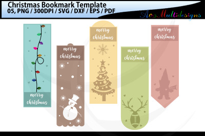 Christmas bookmark template