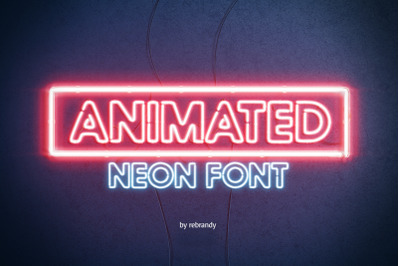 Animated Neon Font