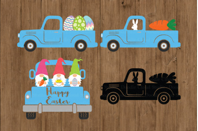 Easter Truck SVG, Easter Vintage Truck SVG Cut Files.