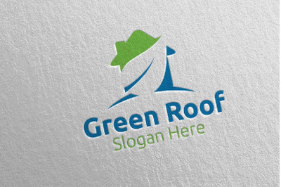 Real estate Green Roofing Logo 41