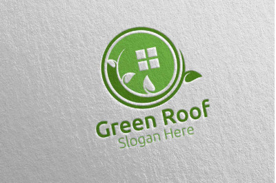 Real estate Green Roofing Logo 42