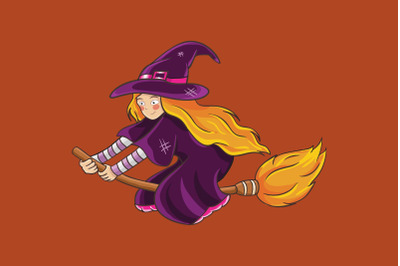 Halloween Flying Witch