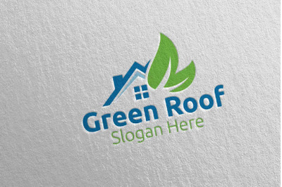 Real estate Green Roofing Logo 48