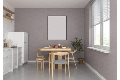 Interior scene artwork background interior mockup