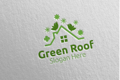 Real estate Green Roofing Logo 53