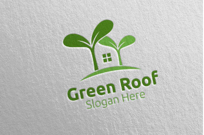 Real estate Green Roofing Logo 54