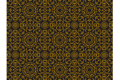 Pattern Gold Line Ornament