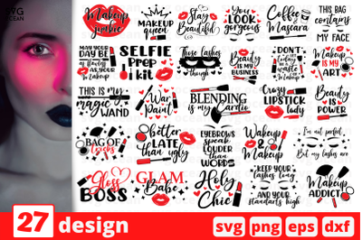 27&nbsp;Makeup SVG Bundle