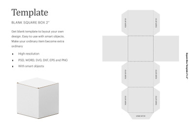 2&quot; x 2&quot; Square Box Template